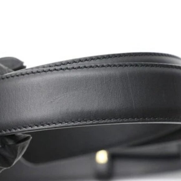 Gucci Selleria G-Buckle Women's Leather Belt Size 100/40 655566 - Black/Gold - Picture 9 of 13